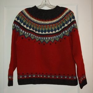 Vintage 1990s all wool Eddie Bauer ski sweater